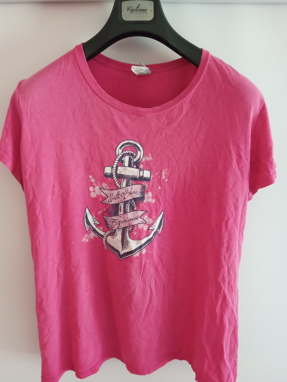 Gildan Hot Pink Anchor Graphic Short Sleeve Tee